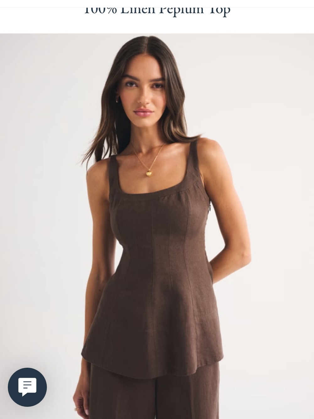 Abercrombie Linen Peplum Top
